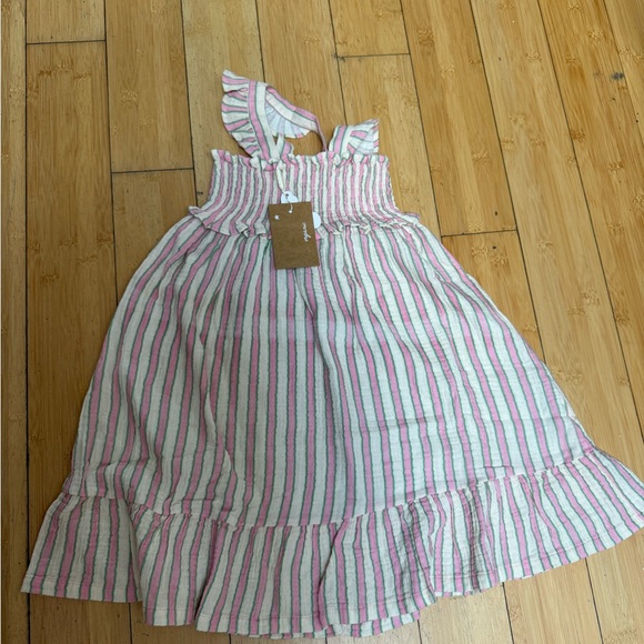 Angel Dear Pink and White Striped Kids Dress - Picture 1 of 2